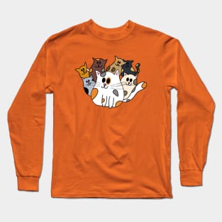 cartoon cats Long Sleeve T-Shirt